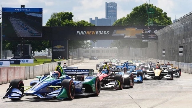 Snapshot från ett Indycar-race